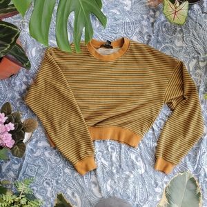 Forever 21 yellow and green striped sweater